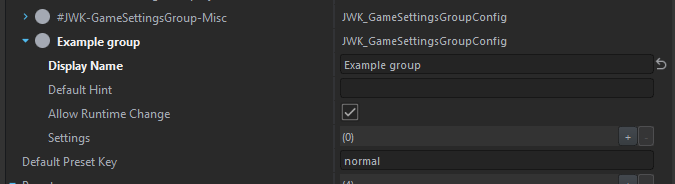 Custom group