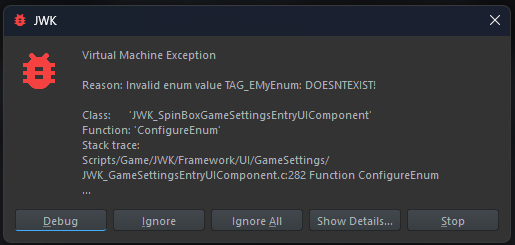 Enum validation failure