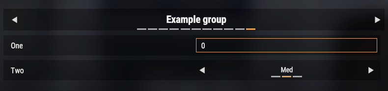 Example UI ingame