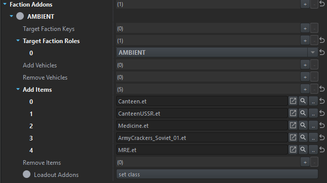 Faction addons example