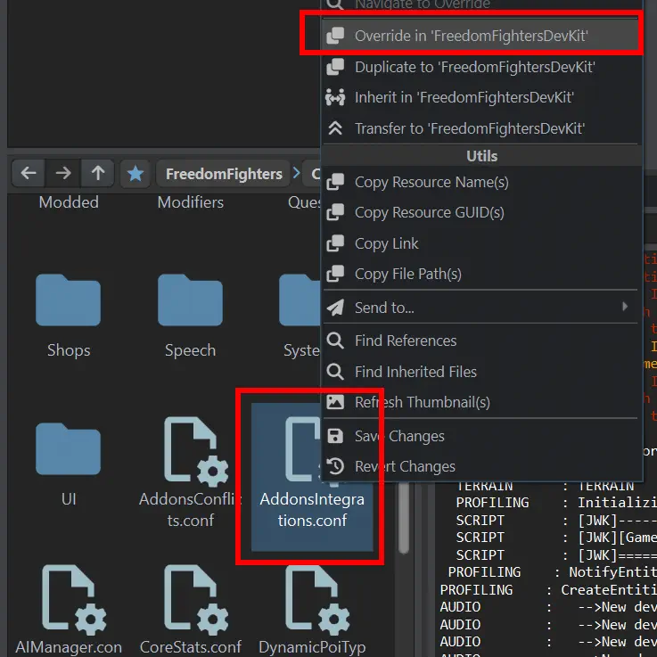 Override integrations list