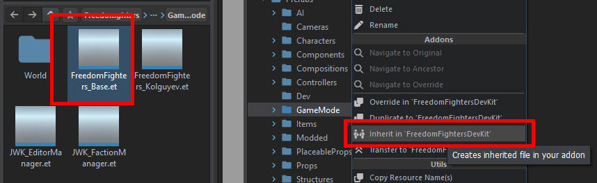 Inheriting game mode
