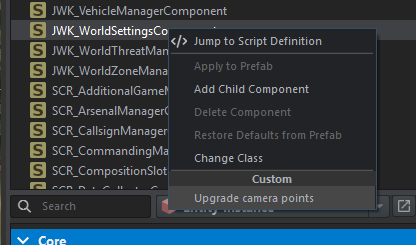 Upgrading camera points