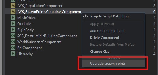 Upgrading spawn points